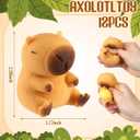 Meooeck 12 Pcs Capybara Stress Balls for Adult Mini Capybara Fun Squeeze Fidget Animal Balls Cute for Birthday Party Office Christmas Stocking Stuffer Gift ADHD Autism Anxiety