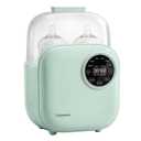 Baby Bottle Warmer, Felizbebe 10-in-1 Double Bottle Warmer for Breastmilk or Formula, Accurate Temperature Control, Timer, Sterili-zing, Defrost, Heat Food, Keep Warm, Breast Milk Warmer for Baby (Green)