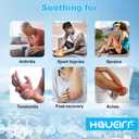 HAUElRR Knee Ice Pack Wrap with Compression Sleeve, Flexible Gel Ice Wrap for Knee, Elbow, Ankle, Foot, Reusable Hot & Cold Therapy for Injuries, Pain Relief, Meniscus, ACL, MCL Recovery-XS (Black)