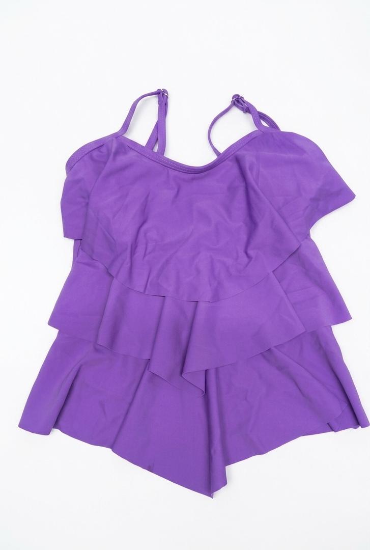 Girls Tankini Swimsuit 2 Piece Tiered Ruffle Bathing Suit Teen Girl Swimsuit 7-8Y