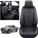 Tomatoman Toyota Tacoma Seat Covers Front Custom for 2005-2022 2023 2024 2025 Trucks Access Crew Extended Double Cab TRD Sports SR V6 Heavy Duty Car Cushions(2 PCS Front/Black)