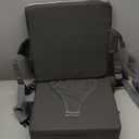 Toddler Booster Seat for Dining Table,Booster Seat for Kitchen Chair with Extended Straps,2PCS Portable with Safety Buckles,Suitable for Kids Aged 3-12 in Restaurants (Grey)