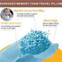 1 MIDDLE ONE Car Pillow for Kids, Memory Foam Cooling Travel Pillow for Car and Adults, Kids Car Pillows for Sleeping on Road Trip, Small Body Pillow for Kid (Cooling Blue)