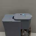 Mini Hot and Iced Coffee Maker Single Serve, for K Cup and Ground, 6 to 14 Oz Brew Sizes, with Recipe Book, for Home, Travel, RV, Office and Dorm, Elegant Gray