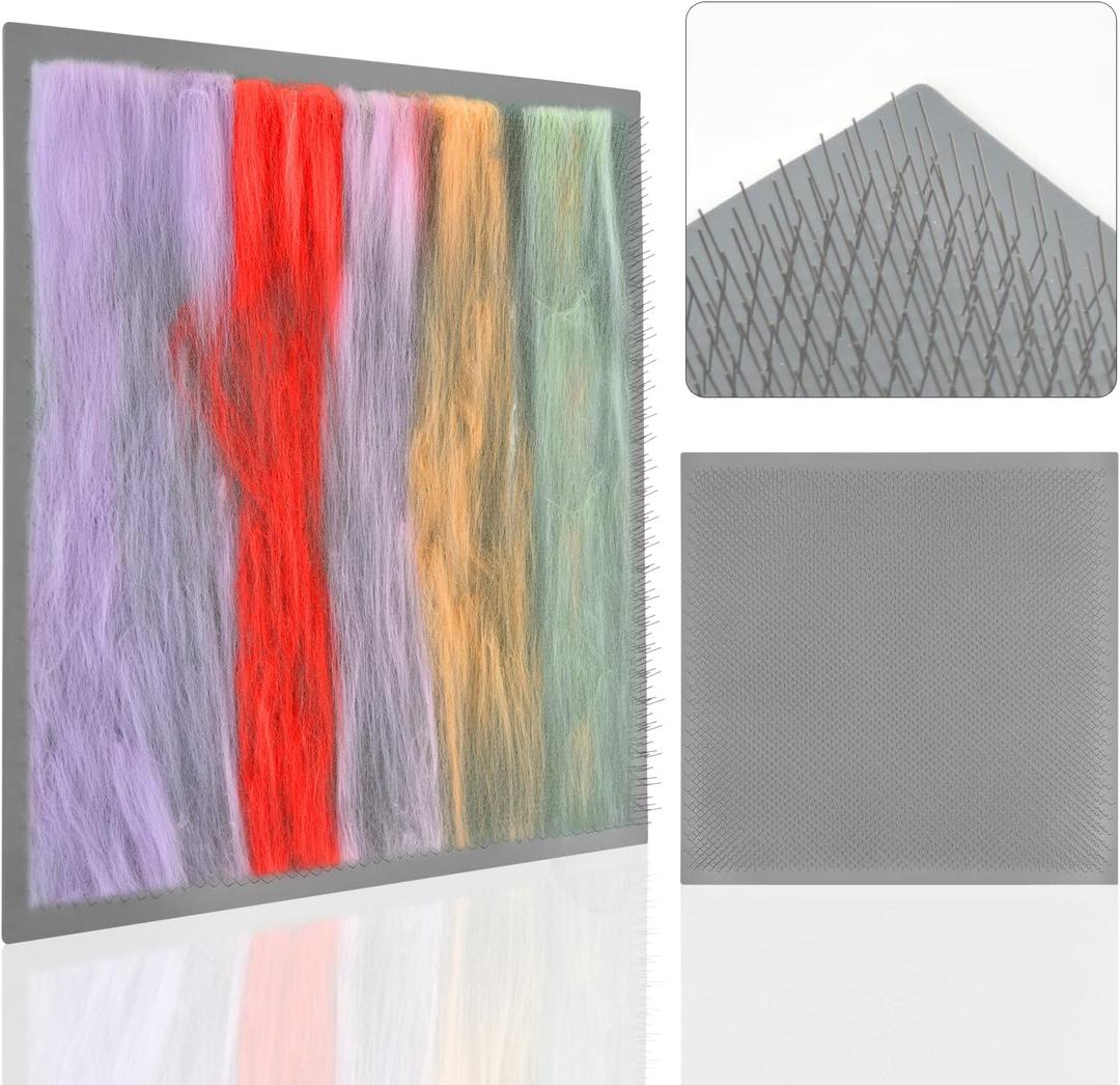 9.9X 9.9 Inch Blending Board for Fiber Wool Blending Board Blending Board Supplies Wool Blending Cloth Blending Board Brush Replacement Pad for Needle Felting Wool