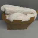 Snuggle Sac Buttery Ivory Throw Blanket for Couch, Reversible Super Soft Knitted Blankets, Warm Cozy Knit Fuzzy Plush Lightweight Throws Dupes for Sofa, Bed, Picnic, Ivory, 50 x 60 inches