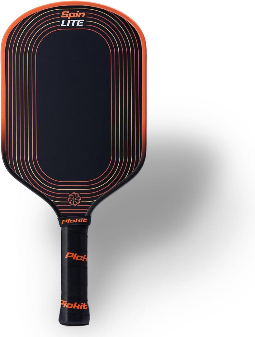 Spin Lite Pickleball Paddle, Carbon Fiber Face, 16mm Polypropylene Honeycomb Core, Lightweight Design, Optimized for Spin & Control, High-Performance Paddle for Beginner & Intermediate Players