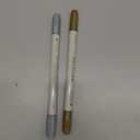 ARTISTRO 2 Gold&Silver Dual-Tip Acrylic Paint Pens - Multisurface Metallic Markers for Glass, Rock, Fabric, Wood, Plastic & More - 1 mm Fine & Brush Tips