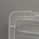 IRIS USA 4-Pack Storage Bins with Lids, 13 Quart, Made in USA Stackable See-Through Organizing Solution Latches Durable Nestable Containers Secure Pull Handle, BPA-Free Plastic