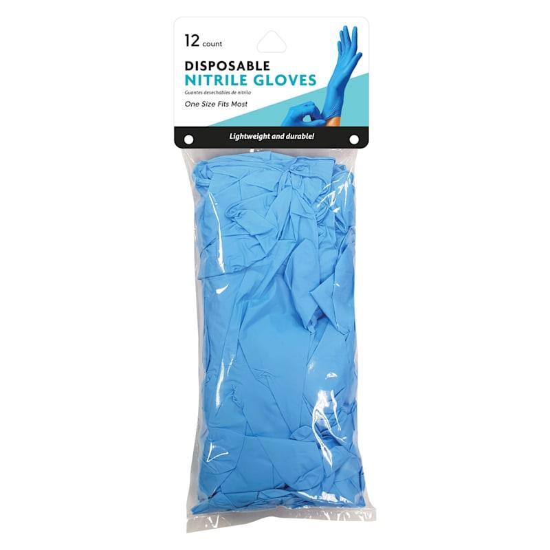 12-Pack Disposable Nitrile Gloves
