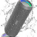RIENOK Portable Bluetooth Speaker 30W Dual Pairing True Wireless Stereo HD Sound IPX7 Waterproof Outdoor Sport Shower Wireless Speaker Bluetooth 5.3 for Home Party (Gray)
