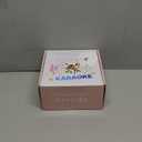 Karaoke Machine for Kids Adults, Mini Portable Bluetooth Karaoke Speaker with 2 Wireless Microphone and Lights,Toys for All Smartphones,Birthday, Family,Home Party Pink