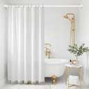 Shower Curtain Rod 46-78 Inch,0.87"Diameter Adjustable Spring Tension Curtain Rods No Drill,Ivory White Shower Tension Rod for Bathroom,Room Divider,Window,Anti-Rust Non-Slip 1-Pack