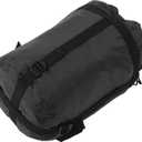 Convenient Drawstring Design 1 Pack Black Compression Storage Bag for Adult Sleeping Bag, Portable Nylon Webbing Compression Bag for Outdoor Activities