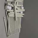 SONGMICS Clothes Rack with Wheels, Clothing Rack for Hanging Clothes, 25.4 mm Metal Garment Rack with Dense Mesh Storage Shelf, 110 lb Load Capacity, 2 Brakes, Cloud White UHSR025W01