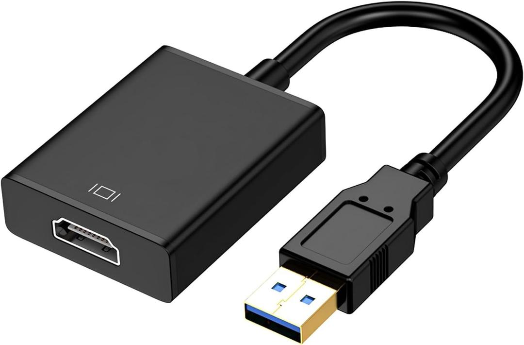 USB to HDMI Adapter for Monitor Windows 11/10 / 8, HDMI USB Converter for Laptop Mac MacBook pro, USB 3.0 USB 2.0 HDMI Cable Multiple Monitors for Desktop PC TV, Black