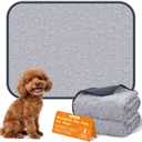 LOOBANI Washable Puppy Pads 36"x24",2 Packs Fast Absorbent Washable Pee Pads for Dogs, Non-Slip & Waterproof Pet Whelping Pads, Reusable Dog Mat for Floor Crate, Bed, Incontinence, Housebreak (Grey Dog Element)