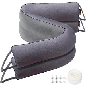 MAGZO Door Draft Stopper, 36 Inch x 2pcs Under Door Draft Blocker Noise Stopper, Weighted Wind Blocker Draft Guard For Bottom Of Door, Gray