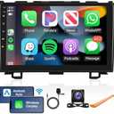 Android Car Stereo for Honda CRV 2007-2011 with Wireless Carplay/Android Auto with WiFi GPS Navigation, 9" Touchscreen Bluetooth Car Radio Support USB FM/RDS Backup Camera Steering Wheel Control