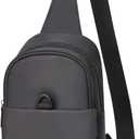 Aklsvion Waterproof Sling Bag, Crossbody Bag for Travel, Small Chest Bag for Women and Men (Black)