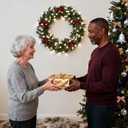 26 Pcs Gold Small Velvet Bows Decorations Vintage Christmas Ornaments for Christmas Tree Gift Wrapping Wreath Table Fireplace Garland and Xmas Party (Brown)