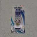 Pentel GlideWrite Ballpoint Pen with TechniFlo Ink, (1.0mm) Medium Line, Blue Ink, 3-Pk - Bulk