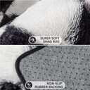 Checkered Rug 4x6 for Living Room, Black and White Modern Shag Rug Super Soft Washable Fluffy Rugs Indoor Office Fuzzy Carpet for Bedroom Home Dorm Aesthetic Decor