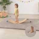 Huloo Sleep Baby Play Mat for Floor,Extra Large 71"×79" Playpen Mat for Toddler,Infant,Kids,1.3" Thick Non-Slip Nursery Rug,Water Repellent Soft Padded Activity Mats for Tummy Time, Crawling,Playroom(Beige)