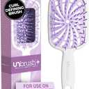 FHI Heat UNbrush Plus — Curly Hair Brush for Gentle & Effective Detangling on Wet or Dry Fragile Hair Types — Detangler Brush w/ 84 UltraFlex Bristles, Ultra-light, Vented, Anti Static Hairbrush