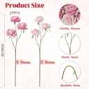 INXUGAO 6Pcs Artificial Flowers Fake Roses for Outdoor, 28" Long Stem Silk Roses for Wedding Indoor Outside Party Decor, Realistic Faux Bouquet for Tall Vase Planter (Pink)