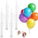 2 x LOLStar Balloon Stand Kit, 4 Pack Table & Floor Balloon Arch Stands with Adhesive Base, Sticks & Archer Holder Easy DIY Assembly. Ideal for Party Decorations Indoor, Outdoor, Table, Floor Party Decor