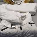 Yousify Womens Winter Ski Suit One Piece Hooded Fur Collar Ski Jumpsuit Snowsuit Outdoor Sports Coat (XX-Large, 1-white)