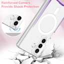 OOK Phone Case for Samsung Galaxy Z Fold 7 (Wireless Charging Compatible) Soft TPU + Hard PC Anti-Scratch Reinforced Corners Shockproof Protection Anti-Yellowing Clear Case for Women Men - Purple