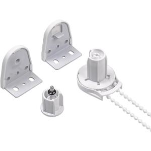 25mm Metal Bracket Upgrade Roller Blind Fittings Spare Kit, Window Shade Repiar Kit Complete with Metal Brackets & End Plug, Shade Weight Max Load 6.6 LBS (3 KGS)