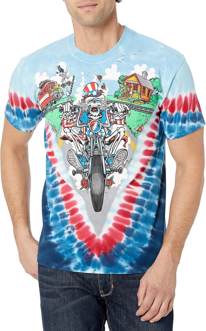 Liquid Blue Men's Grateful Dead-Moto Sam T-Shirt (X-Large)