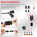 UTV Turn Signal Kit with 110DB Horn, Pre-Wired, Plug and Play ATV UTV Blinker with Rocker Switch, Universal UTV Street Legal Kit Compatible with Polaris, Can Am, CFMOTO, Arctic Cat