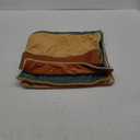 MONDAY MOOSE Decorative Throw Pillow Covers Cushion Cases, Set of 4 Soft Velvet Modern Double-Sided Designs, Mix and Match for Home Decor, Pillow Inserts Not Included (16x16 inch, Orange/Teal)