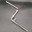 One Piece Chrome Crankarm Set,Wide One Piece Bike Crank to Crank Assembly Kit