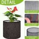 EBaokuup 4 Pcs Aquatic Pond Planting Bags-7.1" H x 7.2" Dia Reusable Mesh Water Garden Pond Plant Pot-Breathable Black Round Lily Plant Pots for Pond Bog Plant Garden Terrestrial Plant