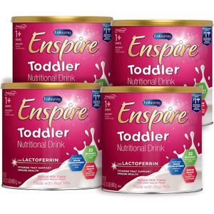 Enfagrow Enspire Toddler, Nutritional Drink, Immune-Supporting Lactoferrin and Brain-Supporting DHA, Natural Milk Flavor, 24 Oz Can (Pack of 4)