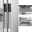 MRKG Refrigerator Door Handle Covers, Set of 4, Washable Without Fading or Cracking, Keep Your Kitchen Appliance Clean from Smudges, Drips, Food Stains, Oil. (Black, Grey)