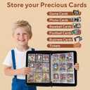Baseball Card Binder 9 Pocket, 1080 Pockets Trading Card Binder with Zipper, Portable Collector Card Album Storage Organizer for Sports Cards, Game Cards, Gifts for Kids