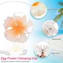 6Pcs Hawaiian Flower Hair Clips! Nonslip Strong Hold for Women, Large Hair Claw Clips for Thick Hair, Plumeria Big Cute Daisy Hair Clips - Must-Have Beach Hair Accessories