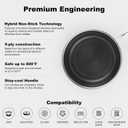 Ranbomer Hybrid Ceramic Non Stick Frying Pan 10 Inch, 5-Ply Stainless Steel Skillet,Stay-Cool Handle,Induction Ready, Compatible with All Cooktops, PFAS-Free, Non-Toxic.(10 Inch)