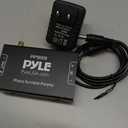 Pyle Phono Turntable Preamp - Mini Electronic Audio Stereo Phonograph Preamplifier with RCA Input, RCA Output & Low Noise Operation Powered by 12 Volt DC Adapter - PP999