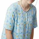 Old Lady Costume for Women Granny Costume Kit with Old Lady Nightgown Wig Grandma Costume Halloween Outfits (8-10T, Dress)