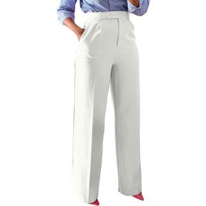 Unybwonn Women Wide Leg Dress Pants High Waisted Straight Leg Business Slacks Work Pants Casual Button Down Trousers (No Size, White) Unybwonn Women Wide Leg Dress Pants High Waisted Straight Leg Business Slacks Work Pants Casual Button Down Trousers (No Size, White)