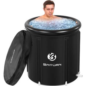Ice Bath Tub: Cold Plunge Tub with Cover 106 Gallons, Cold Water Plunge for Athletes Recovery, Black