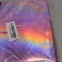 Reusable Sticker Book Collecting Album,A5 PU Sticker Collecting Book with Heart Label & Letter Label,Holographic Cover (Pink)