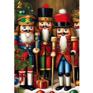 YIMORE Christmas Nutcrackers 14x20 inches 5D DIY Diamond Art Painting Kits Full Round Drill for Home Wall Decor